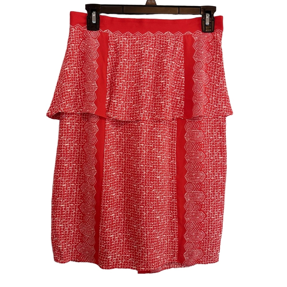 Anthropologie Plenty Tracy Reese Orange Skirt 6 Lined Peplum Skirt Womens‎
